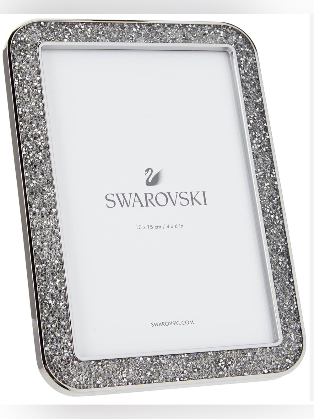 NWT SWAROVSKI Minera  Frame, Silver-Tone Metal with Crystal Accents 4 x 6 photo